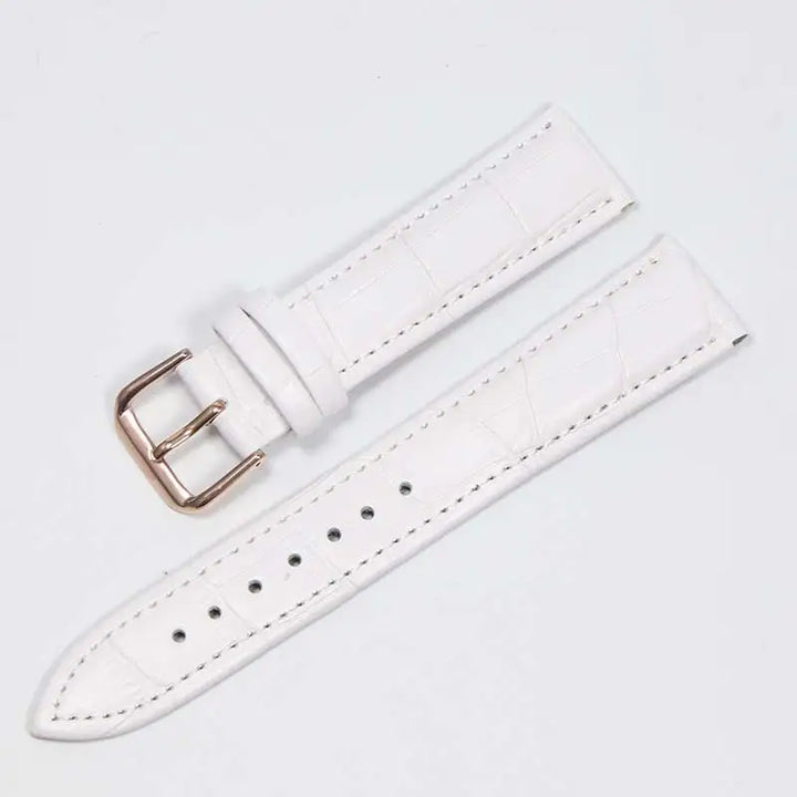 Genuine Leather Watch Strap with Steel Pin Buckle (12-24mm)
