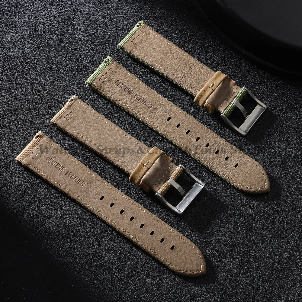 Premium Sailcloth Nylon Strap (20–22mm) – Waterproof QR