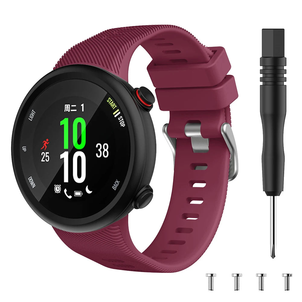 Silicone Replacement Strap for Garmin Forerunner 45/45S & Swim 2
