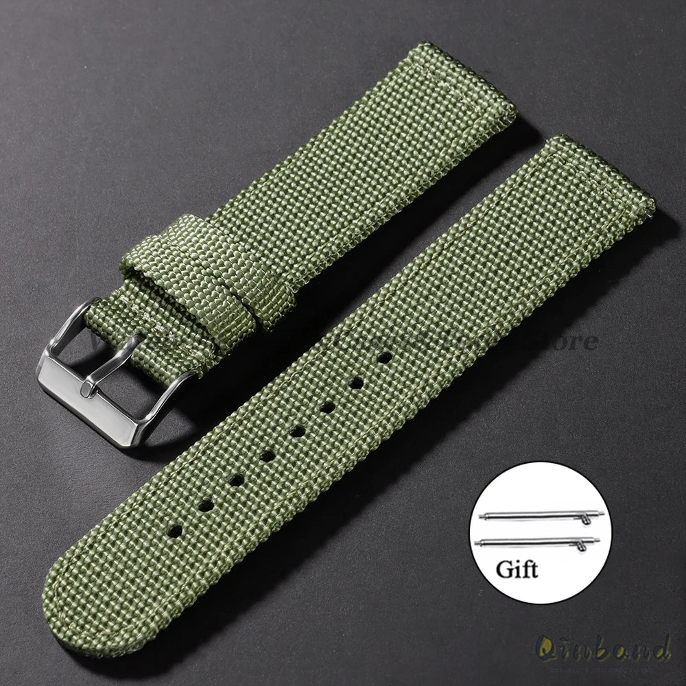 18mm 20mm 22mm 24mm Nylon Canvas Watchband Strap Woven Soft Belt for Omega Bracelet for Men Women Sport Quick Release Wrist Band