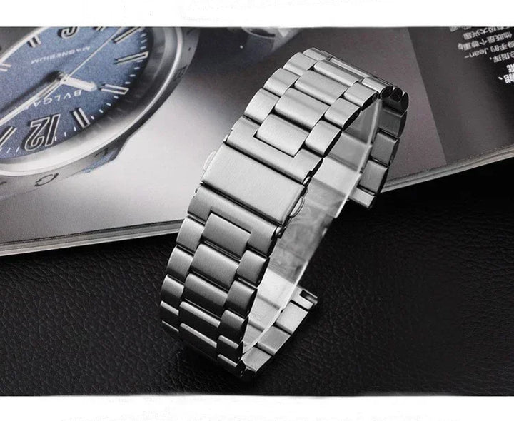 Full Stainless Steel Watch Band 18–24mm for Samsung Gear & Huawei GT