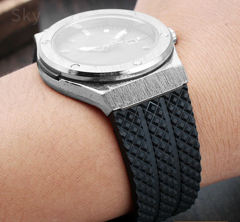 Waterproof Sports Silicone Watch Band 24x17 & 26x19mm (Men & Women)