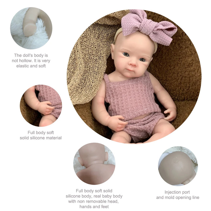 Aizwa1 Silicone Bettie Realistic Newborn Baby Doll