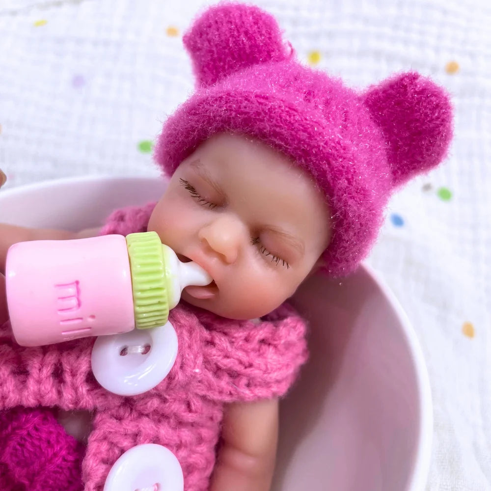 6" Full Solid Silicone Reborn Baby Doll Loulou