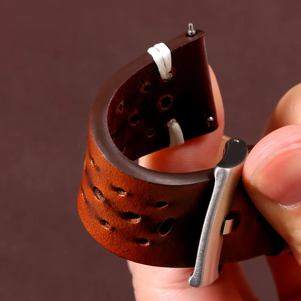 Premium Cowhide Leather Watch Strap 20/22mm (Quick Release)