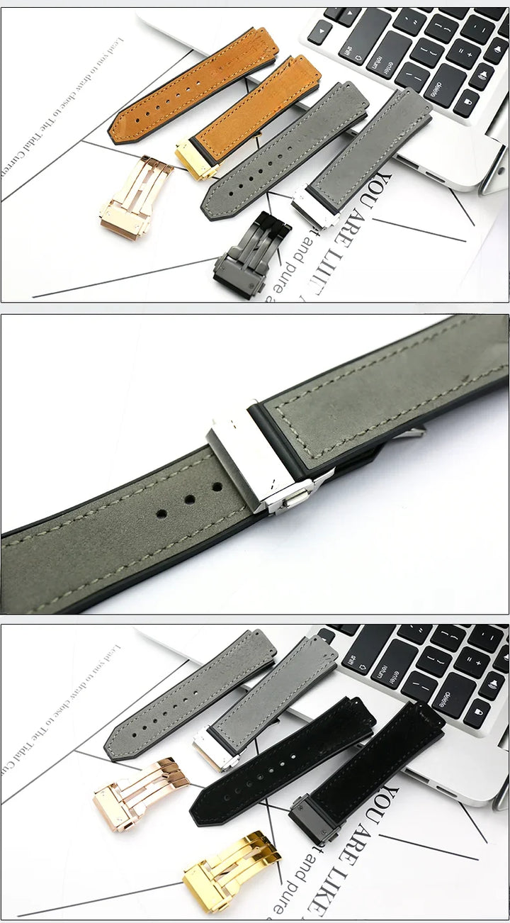 Hublot Big Bang Yuki Leather Watch Strap – Waterproof Suede, Durable