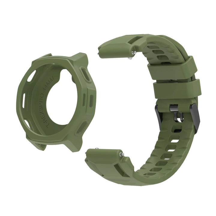 Silicone Strap with Protective Case for Amazfit T-Rex 3 Pro (44mm)