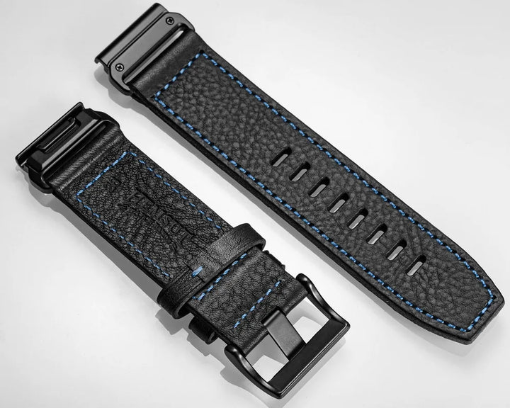 HEMSUT Leather Watch Band for Garmin Fenix, Forerunner & More