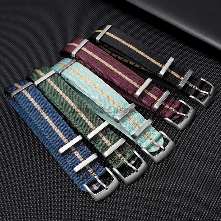 Nylon Watch Strap for Omega 007 for Seamaster 300 Canvas Watchband 18mm 20mm 22mm 24mm for Seiko Men Sport Bracelet Wrist Band