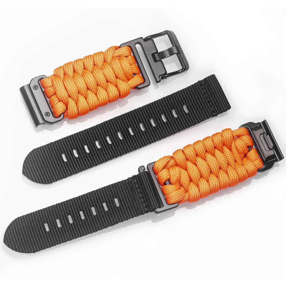 HEMSUT Garmin QuickFit Paracord Nylon Strap (22/26mm)
