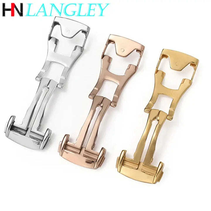 Folding Buckle for Omega Leather & Rubber Straps – 16/18/20mm, Stainless Steel