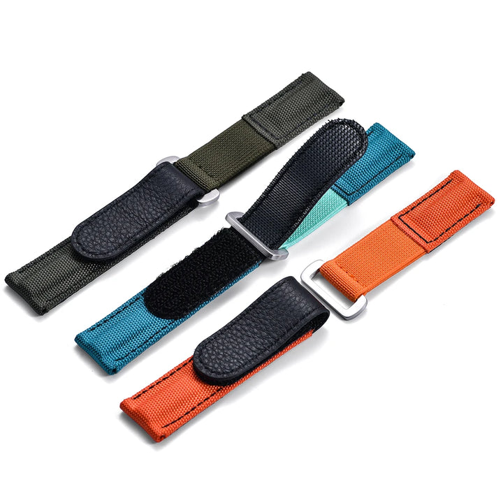 Nylon Strap 20mm Hook and Loop Fastener Watch Band Military Nylon Wristbelt Leather Bracelet for Omega Seiko Tudor MenWomen Belt