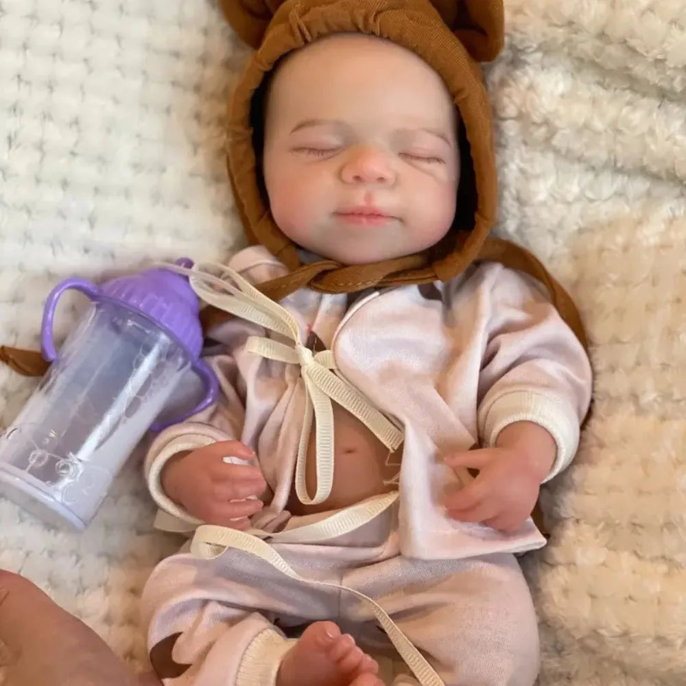 13″ Pascale Full‑Body Silicone Reborn Girl Baby Doll – Handmade Soft Touch