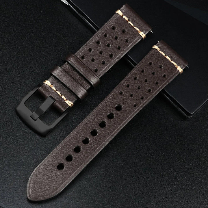 Fashion Quick Release Top Grain Leather Watch Band 20mm 22mm