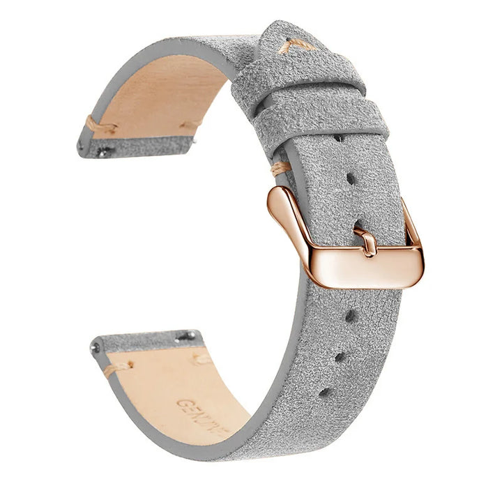 Genuine Leather Quick-Release Watch Strap 14–22mm