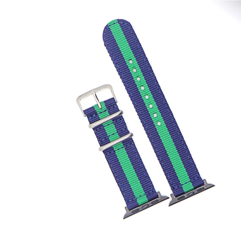 Nylon Watchband for iWatch 4 3 2 1 for Apple Watch Band 38mm 40mm Watch Strap 42mm 44mm Rainbow Wrist Bracelet