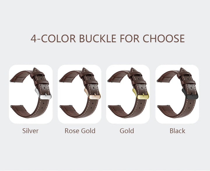 Samco Genuine Leather Watch Band 18–22mm (Quick Release)