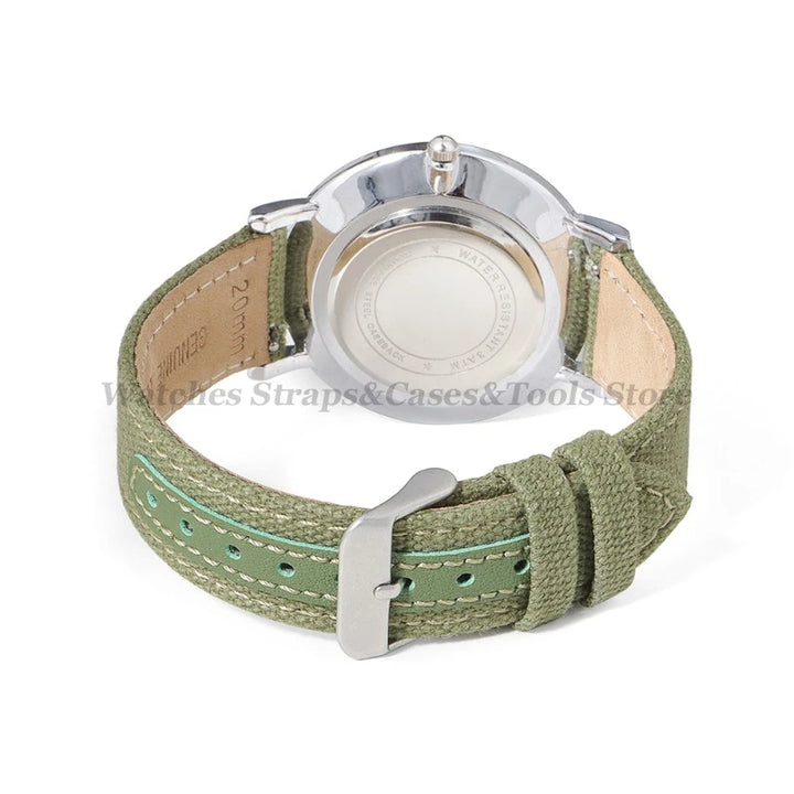 Canvas Band Leather Watchband 20mm for Army Military Quick Release Universal Replacement for Omega Sport Nylon Men Watch Straps