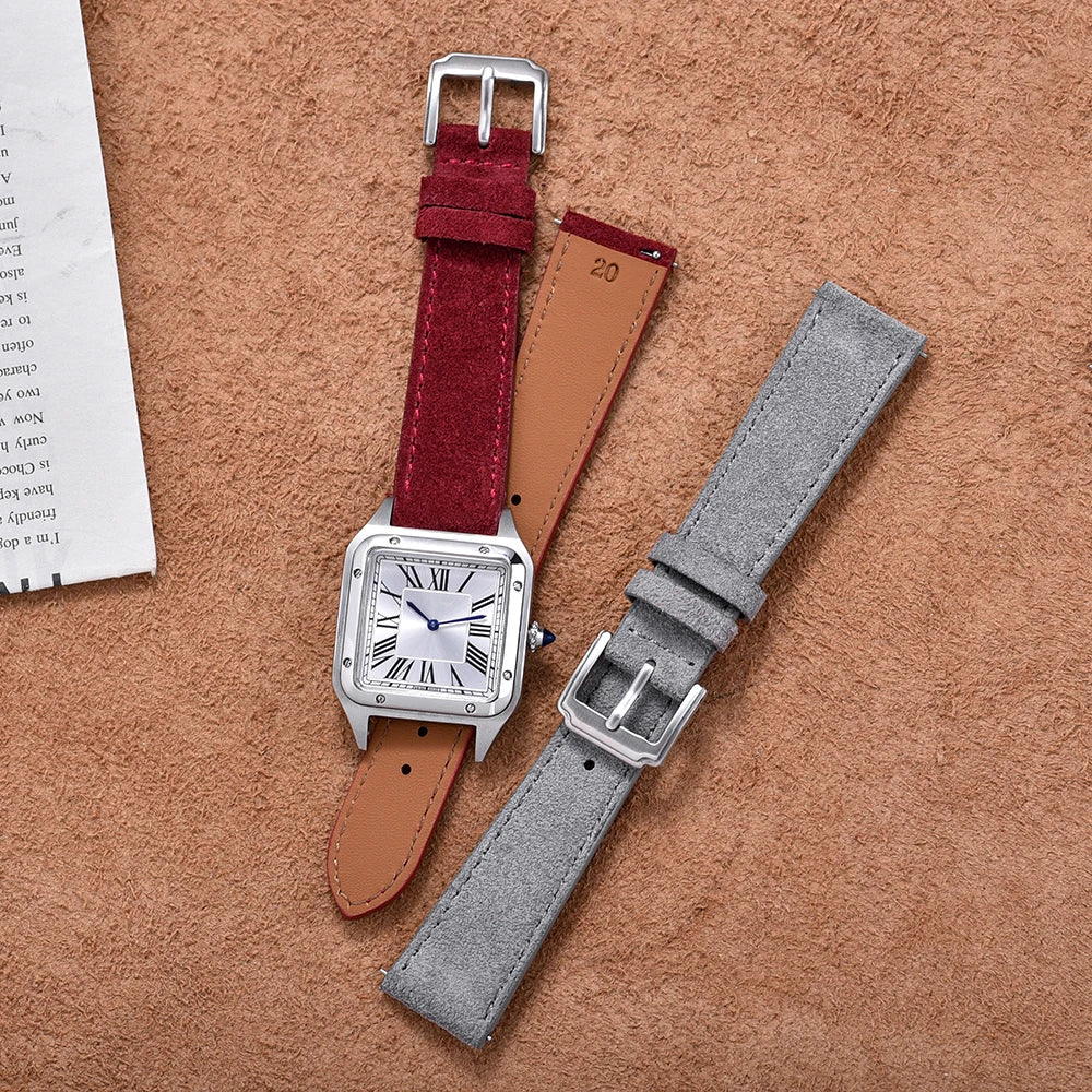 Premium Grade Quick Release Suede Leather Watch Strap Vintage Classic Leather Watchbands 18mm 19mm 20mm 22mm