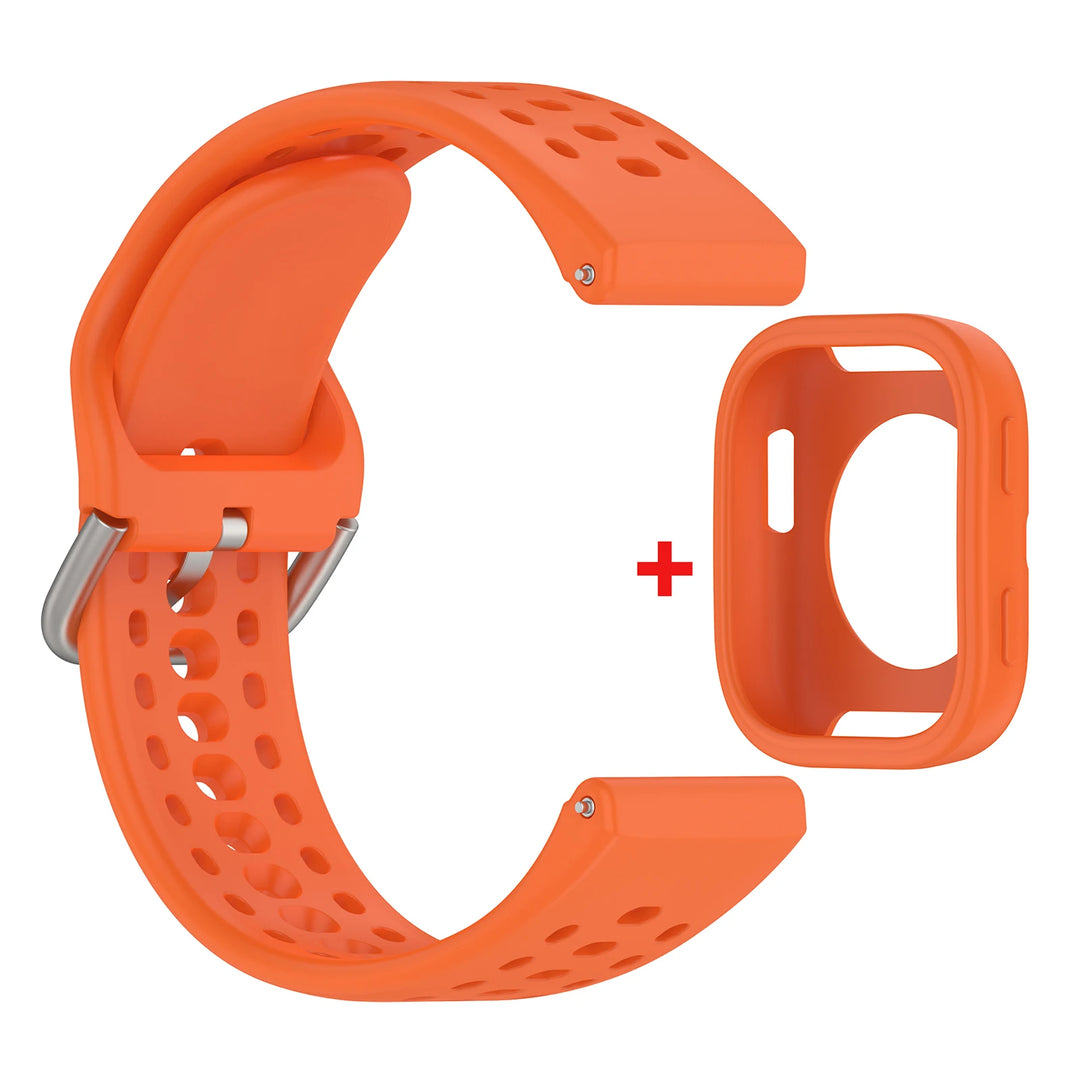 Silicone Strap with Protective Case for Amazfit Bip 6
