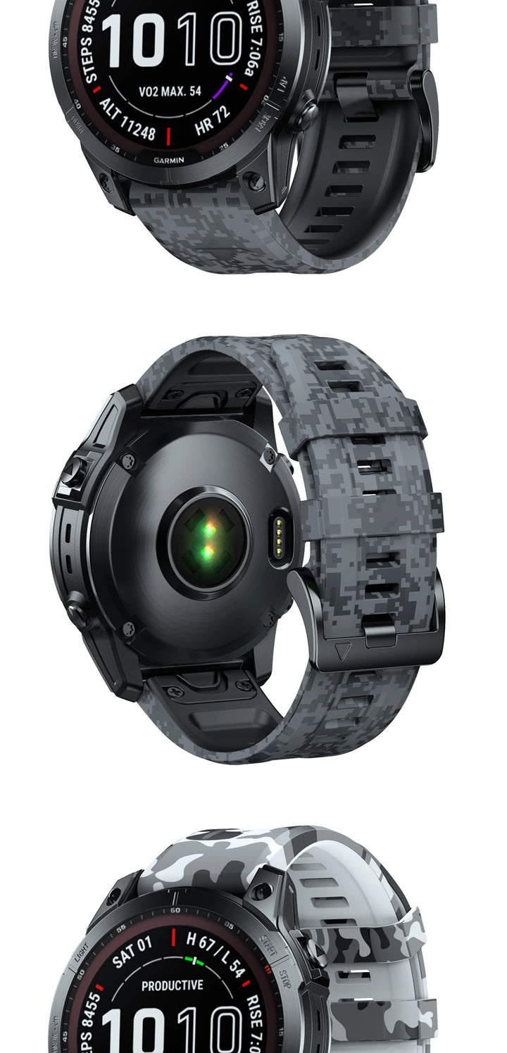 EasyFit Silicone Watch Strap 22/26mm Quick Release for Garmin Fenix & Epix Pro Gen2