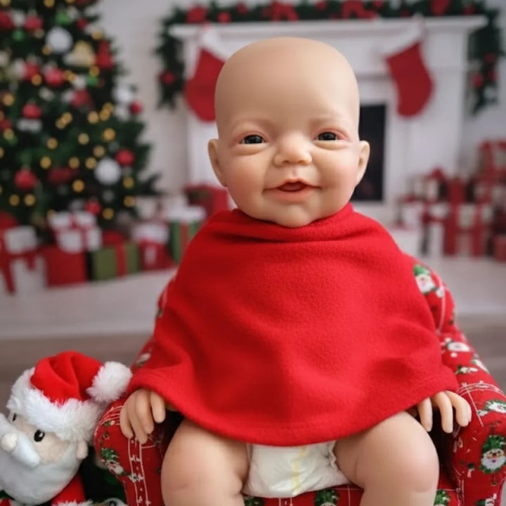 20 cm Charlie Open‑Mouth Full Silicone Reborn Boy Doll