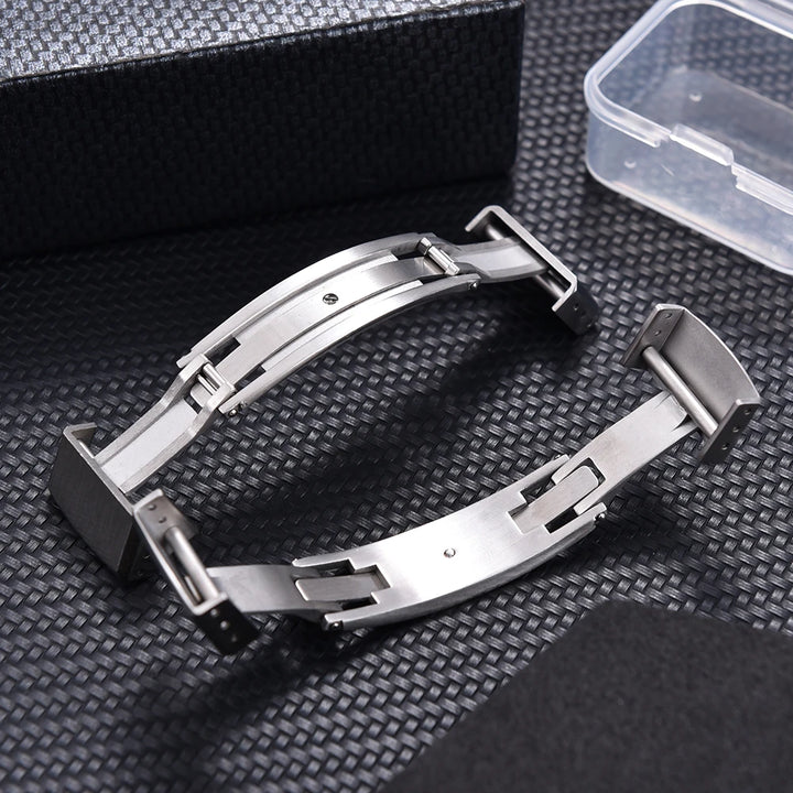 Stainless Steel Butterfly Buckle – 16/18mm, Double Pull Folding Clasp