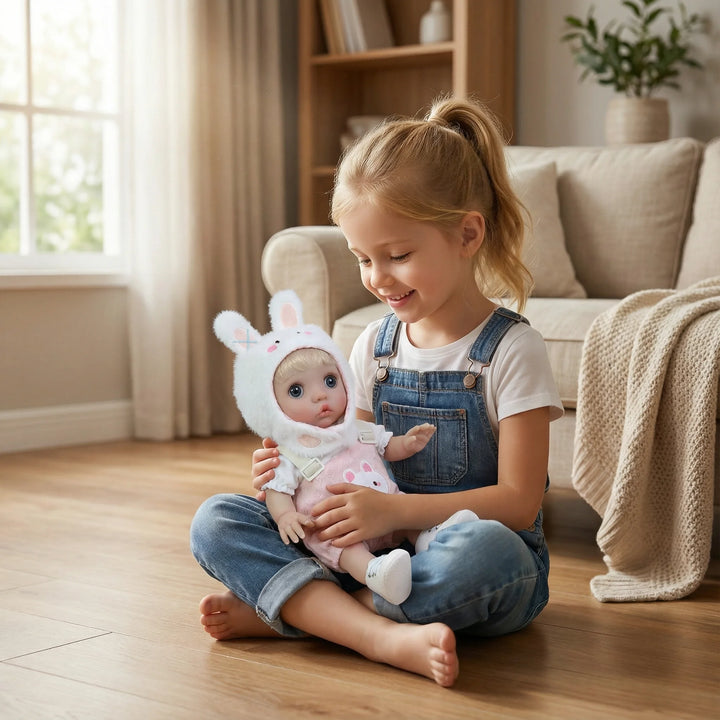 NPK 16inch Lifelike Peeka Doll Handmade Full Body Soft Touch Detailed Painting Cute Collectible Baby Toy