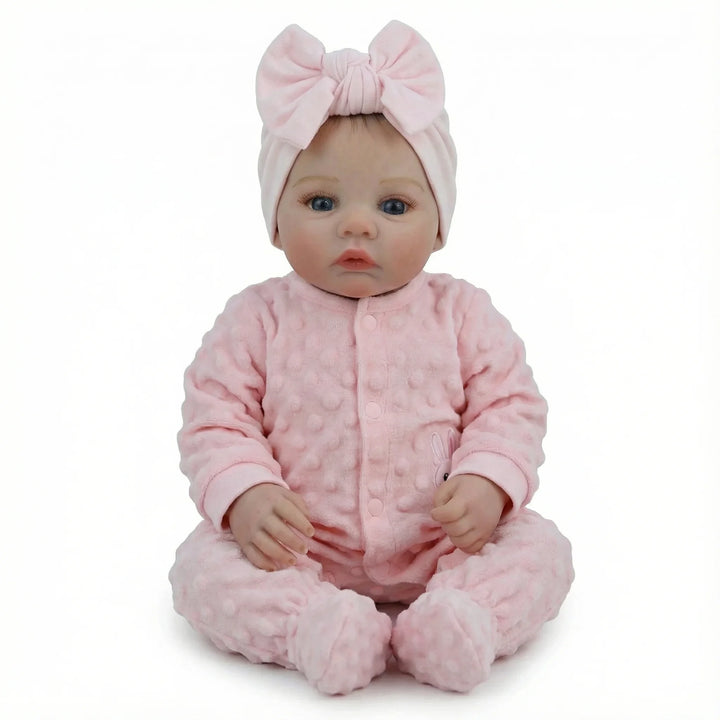 NPK Reborn Baby Doll Meadow 18-inch Collectible Art Doll Handmade Soft Body 3D Skin Visible Veins Festival Gift