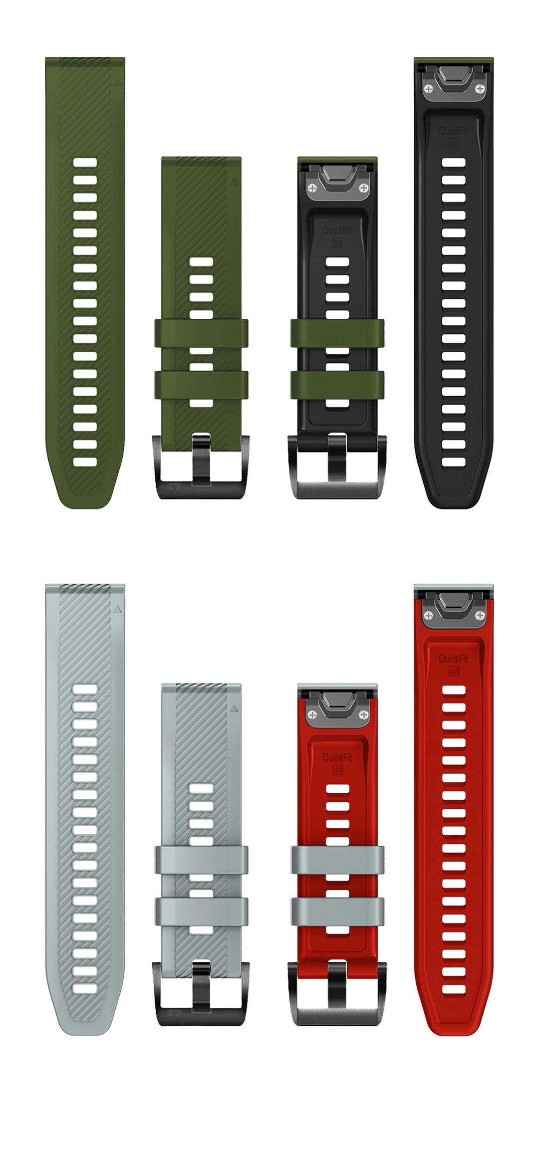 QuickFit Silicone Watch Strap 22/26mm for Garmin Fenix, MARQ, Epix & D2 Series