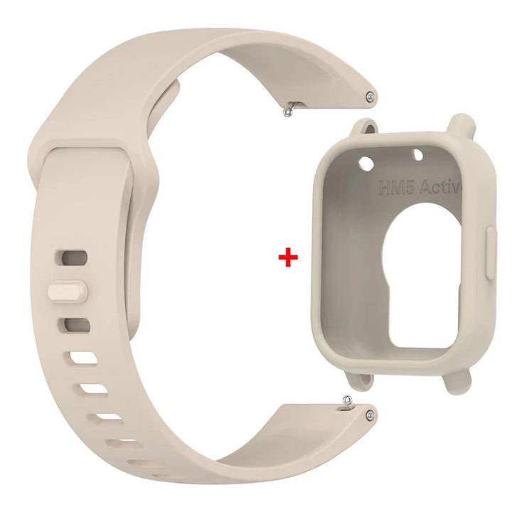 Silicone Strap with Protective Case for Redmi Watch 5 Active