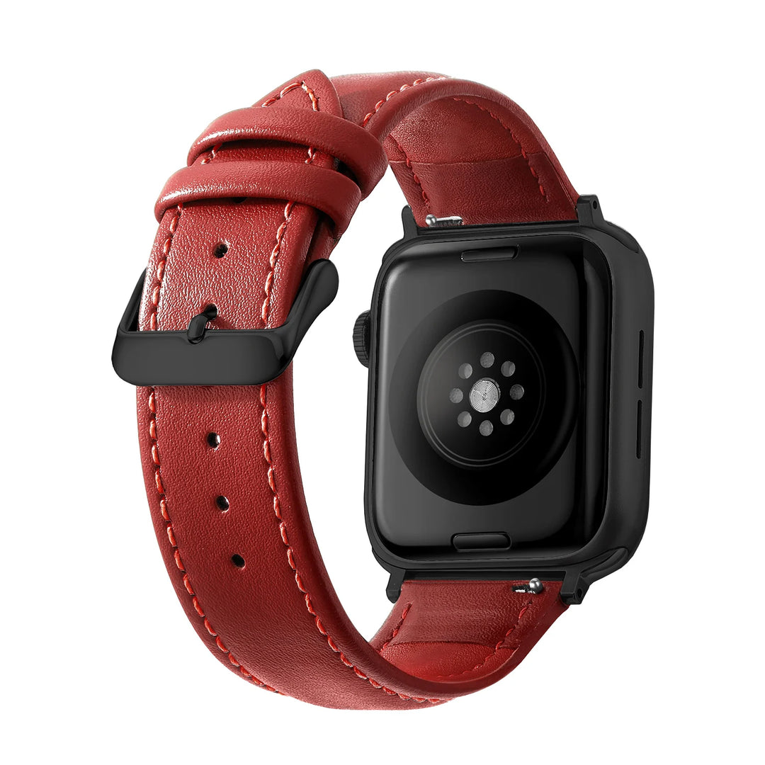 Genuine Leather Apple Watch Band 40–49mm for iWatch Series 3–8 & Ultra