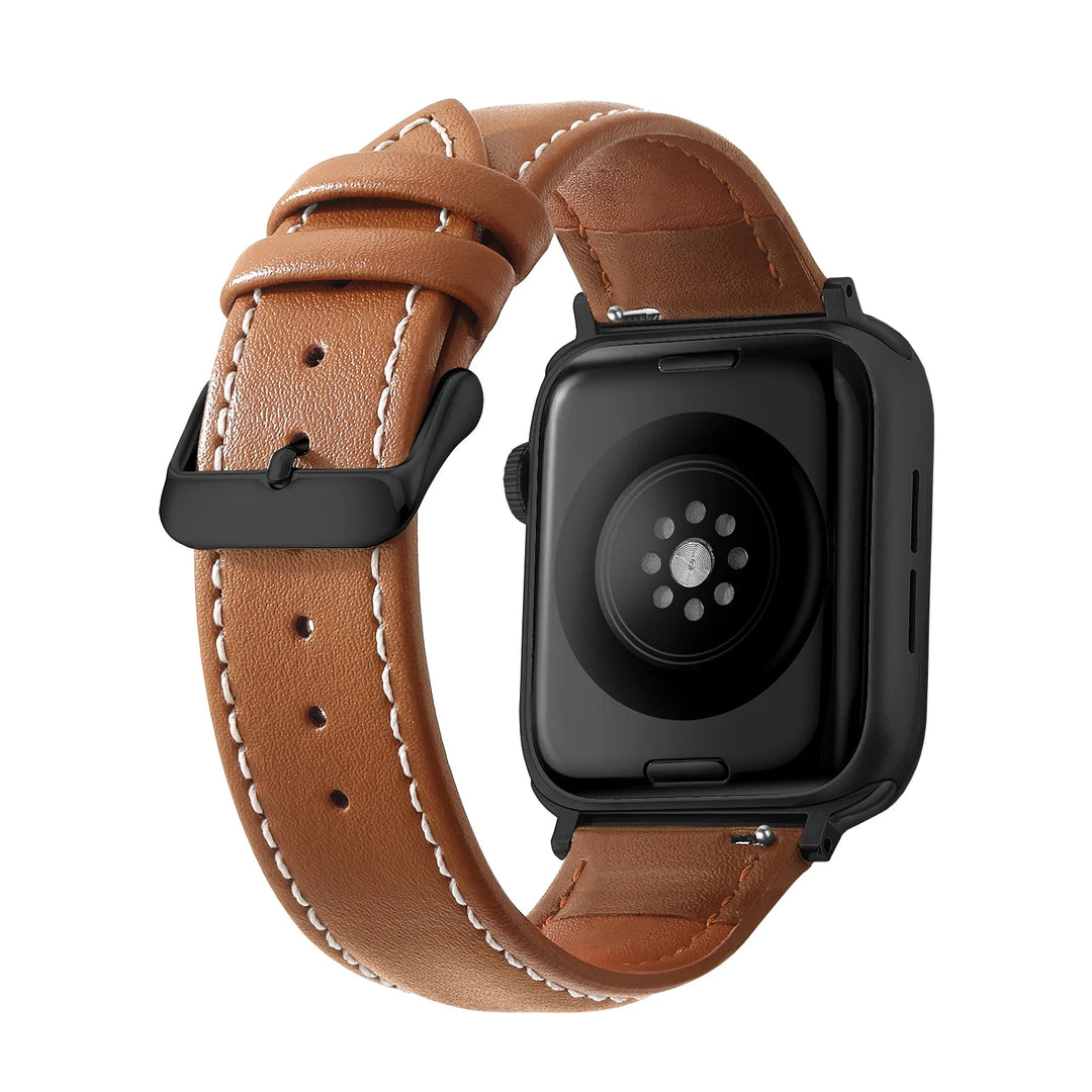 Genuine Leather Apple Watch Band 40–49mm for iWatch Series 3–8 & Ultra