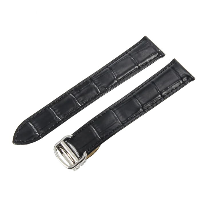 Genuine Leather Cartier Tank Solo Watch Strap 17–25mm (Brown & Black,