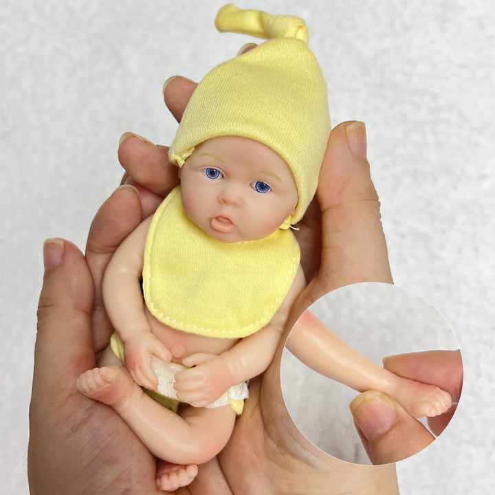 6″ Mini Silicone Reborn Baby Girl – Lifelike Palm Doll
