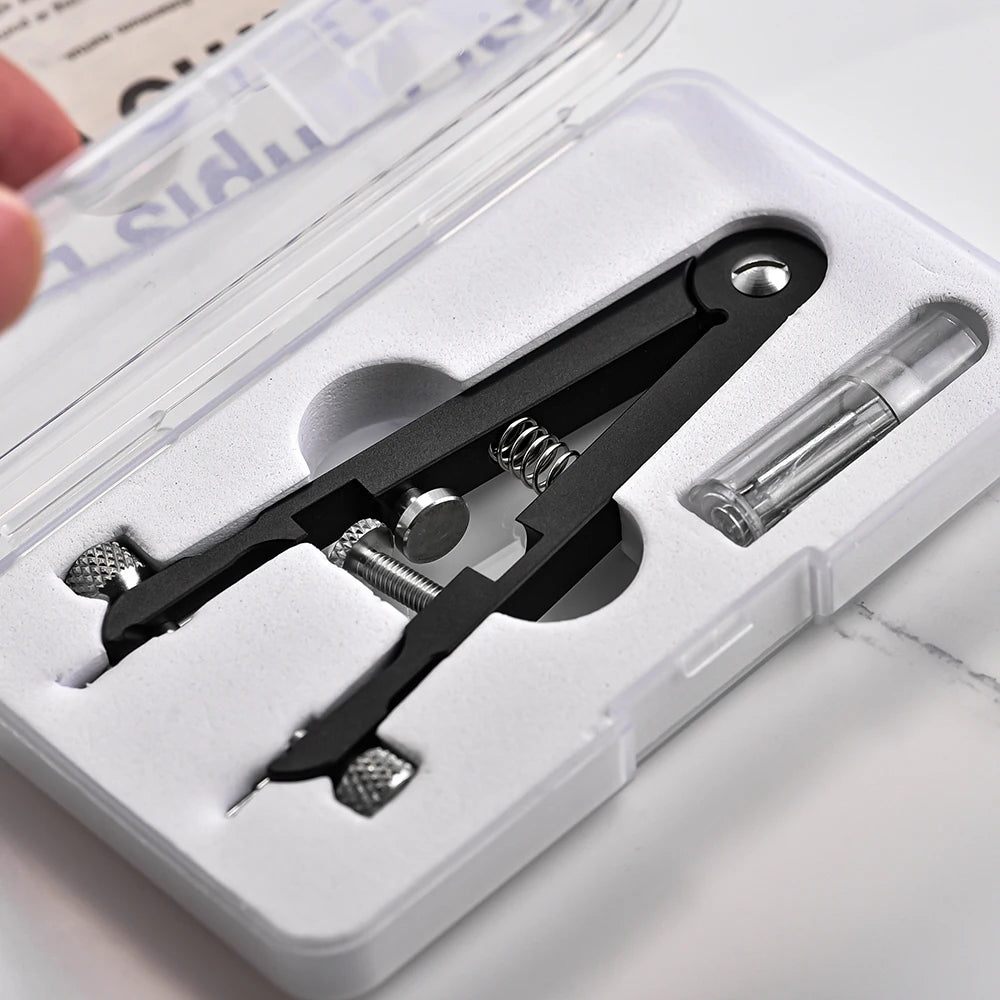 V-Shaped Watch Spring Bar Pliers with Adjustable Screw