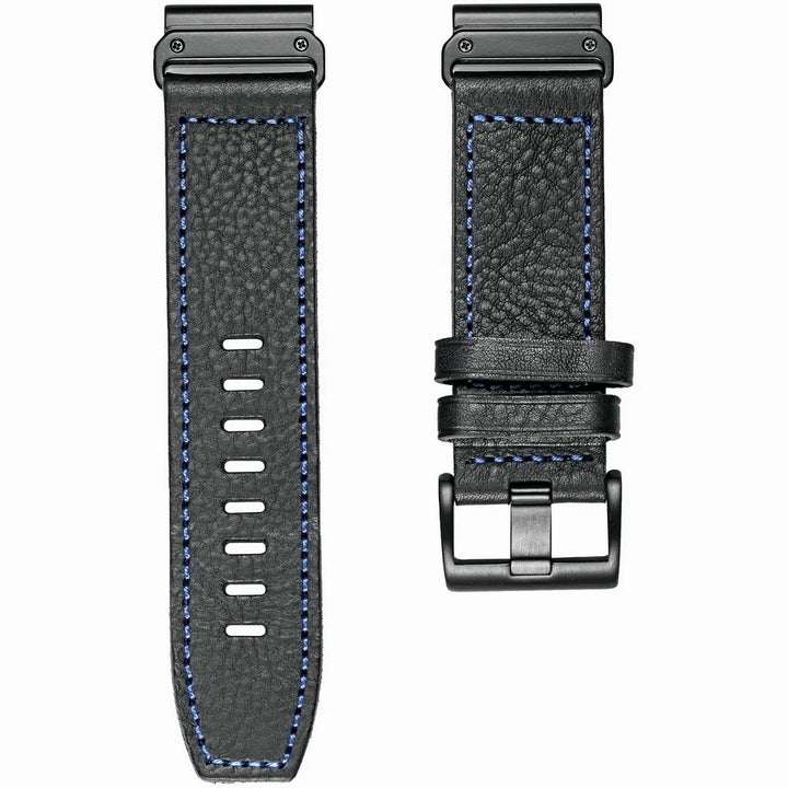 HEMSUT Leather Watch Band for Garmin Fenix, Forerunner & More