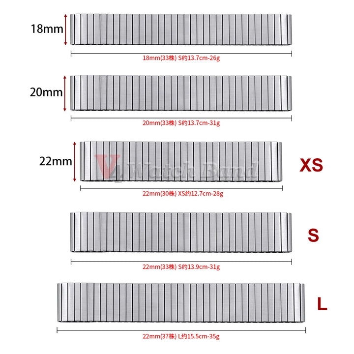 NEW Quick Release Stainless Steel Elastic Stretch Strap 14/16/18/20/22mm Watch Band Accessories Bracelet Metal Expansion Straps