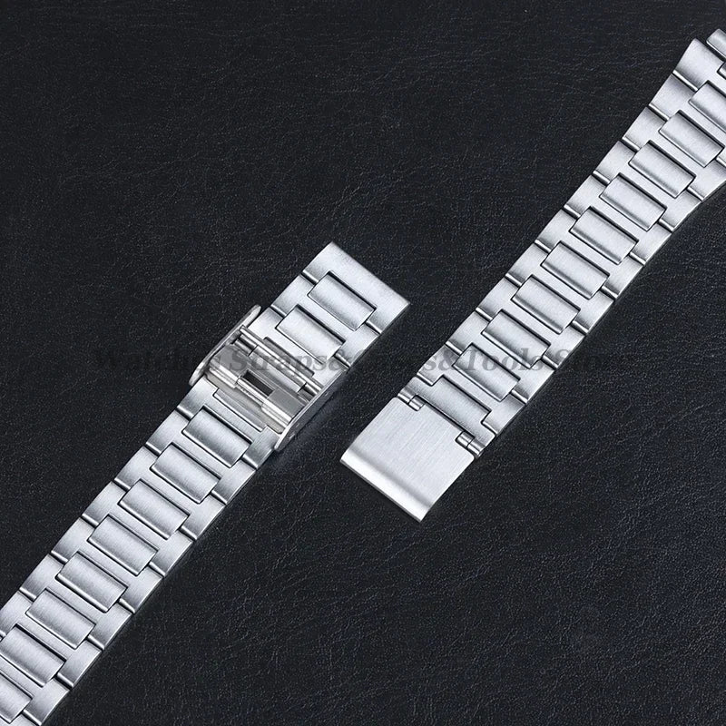18mm For Casio A158W Watchband Stainless Steel Watch Strap for F-91W/F105/108/A158/168 AE1200/1300 Metal Small Watch Steel Band