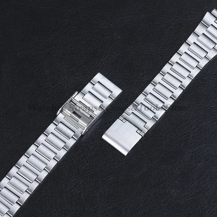 18mm For Casio A158W Watchband Stainless Steel Watch Strap for F-91W/F105/108/A158/168 AE1200/1300 Metal Small Watch Steel Band