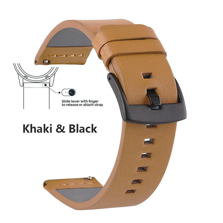 New Genuine Leather Quick Release Watch Band 18–24mm (Vintage Handmade)