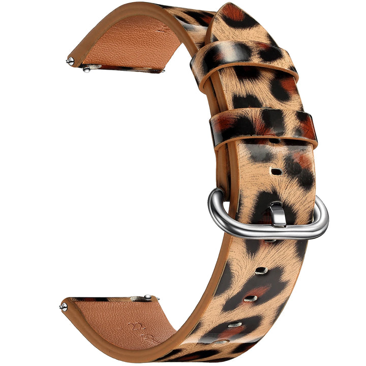 Leopard Print Leather Watch Strap 20/22mm (Quick Release)