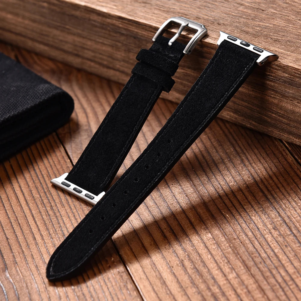 Soft Suede Leather Strap For Apple Watch Band 10 42 46mm 38 44mm 40mm 45mm 49mm for iWatch Series Ultra 2 9 8 7 6 SE 5 Wristband