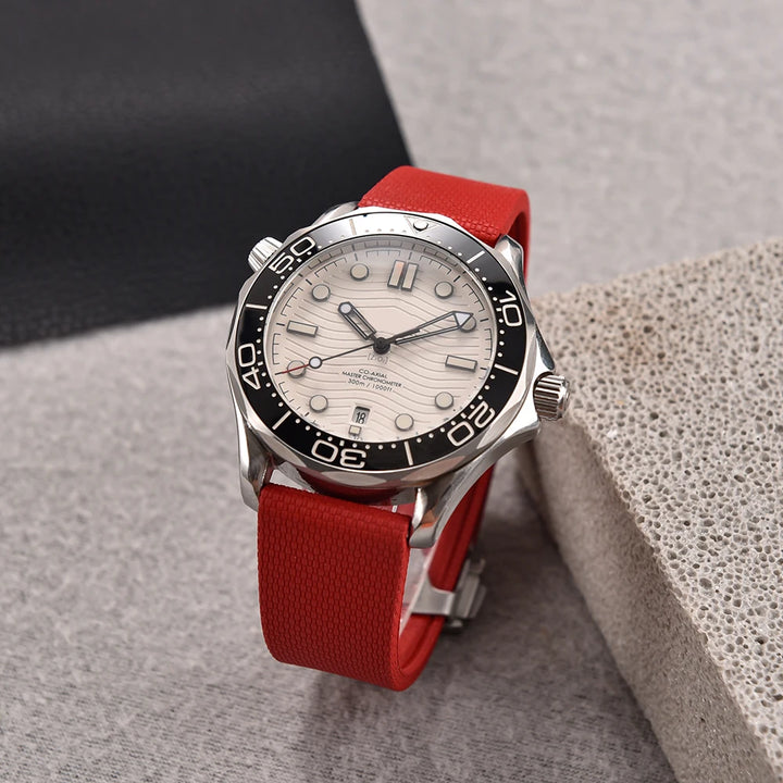 JUELONG Premium Grade Soft FKM Rubber Watch Strap Perfect Fit Flat End Universal Quick Release Straps 20mm Watchbands