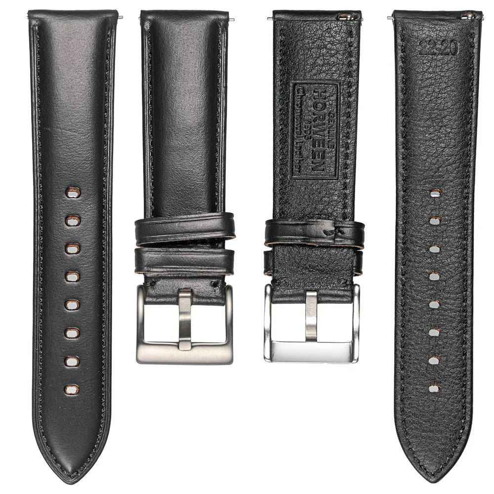 Hemsut Genuine Leather Watch Bands Quick Release Handmade HORWEEN Cowhide Leather Wrist Straps 18mm 19mm 20mm 21mm 22mm