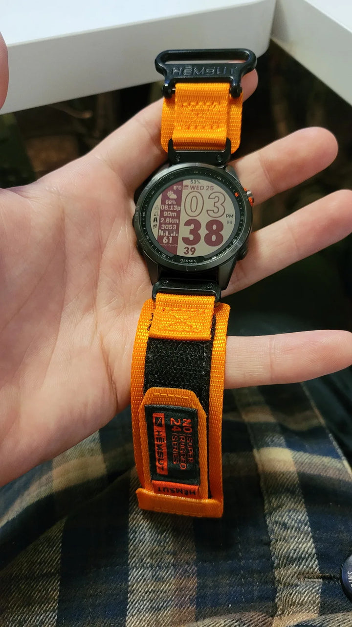 HEMSUT Nylon Quickfit Watch Band 20-26mm for Garmin Fenix, EPIX, MK3,