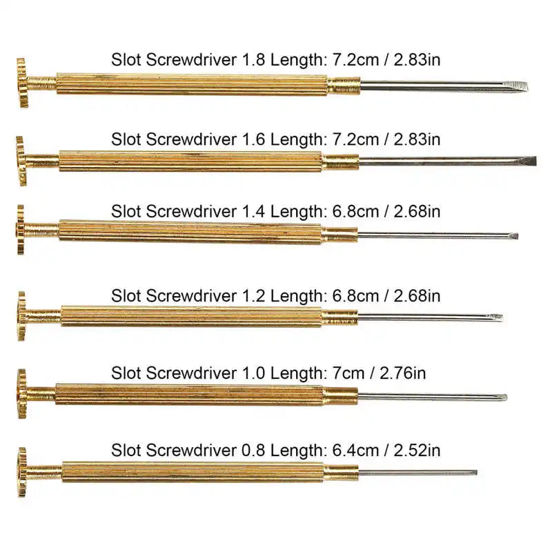 Rolex Watch Screwdriver Set – 0.8-1.8mm Flat Blade Repair Tool
