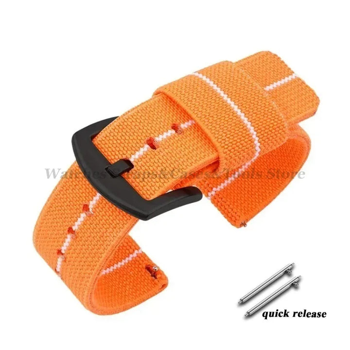Nylon Watch Band 18mm 20mm 22mm 24mm Woven Elastic Strap for Seiko for Omega Quick Release Wristband Military Men's Sport Bands