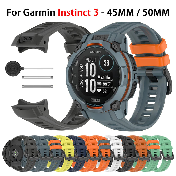 Silicone Watch Strap – 45-50mm for Garmin Instinct Series