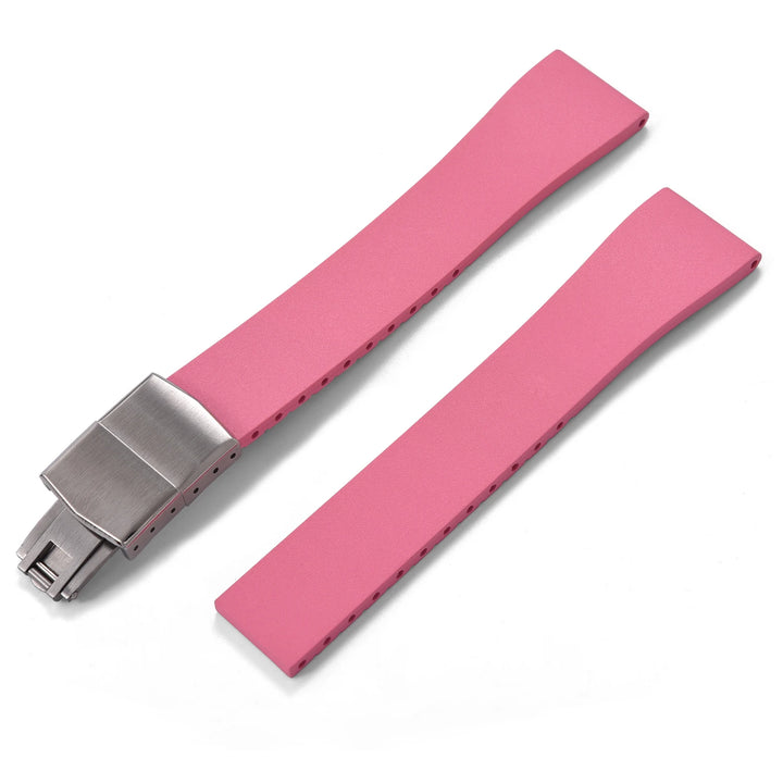 NATOBELT CTS FKM Rubber Watch Band Strap 16mm 18mm 19mm 20mm 21mm 22mm Quick Release Butterfly Cut-to-Size Sweatproof Waterproof